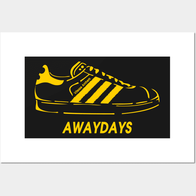 Vitesse Arnhem Awaydays (Black BG) Wall Art by Confusion101